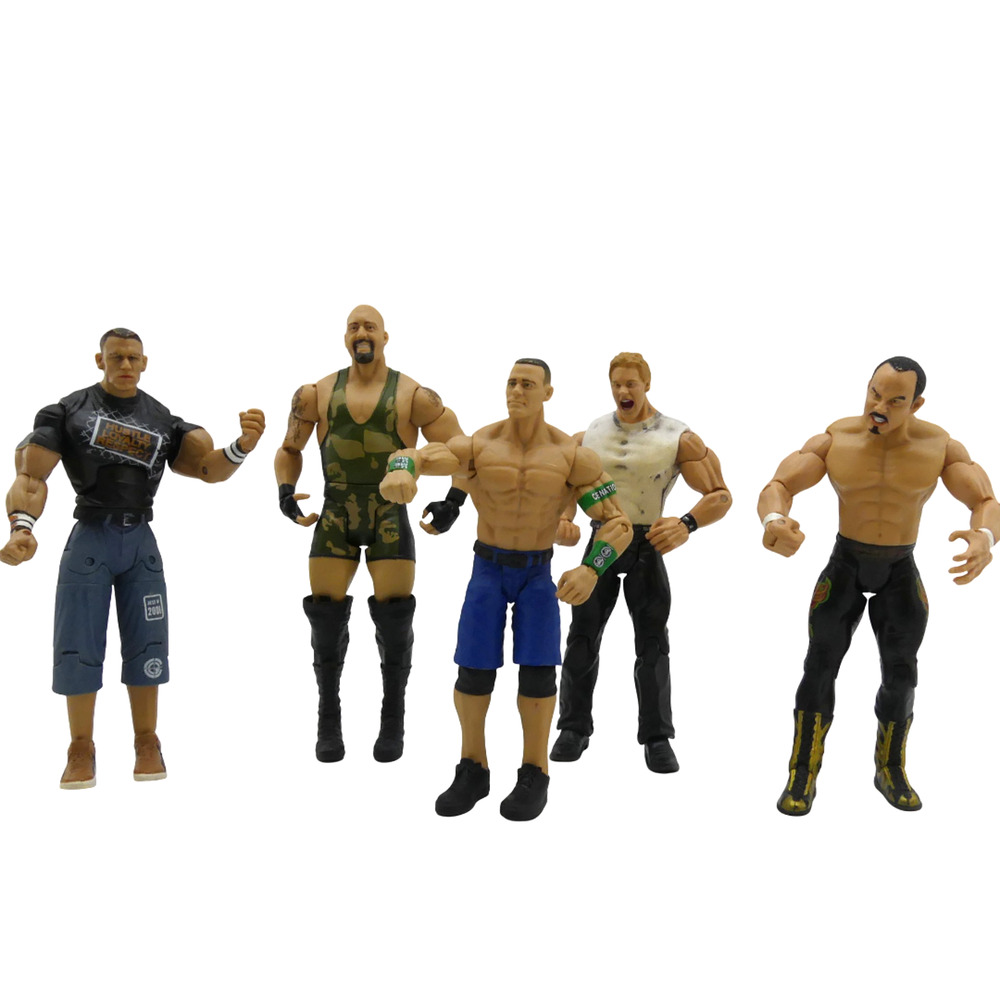 Lot of 5 Jakks Pacific Toy WWE Wrestling Action Figures John Cena Big Show